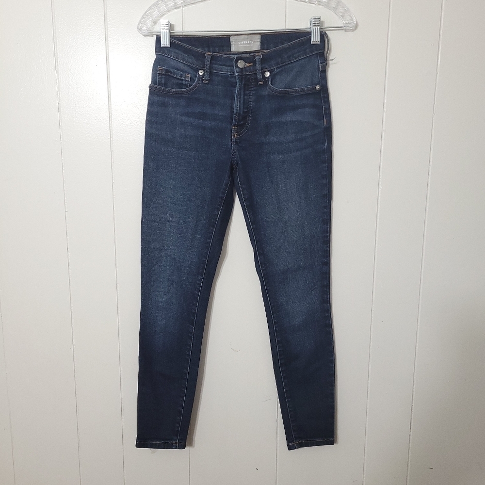 Everlane Women's Blue Mid Rise Skinny Jean Size 25 Ankle